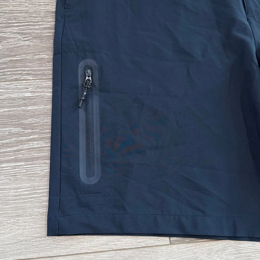 Quiksilver Hybrid Amphibian Shorts Men's 36 Total Eclipse Navy Stretch Zip NEW